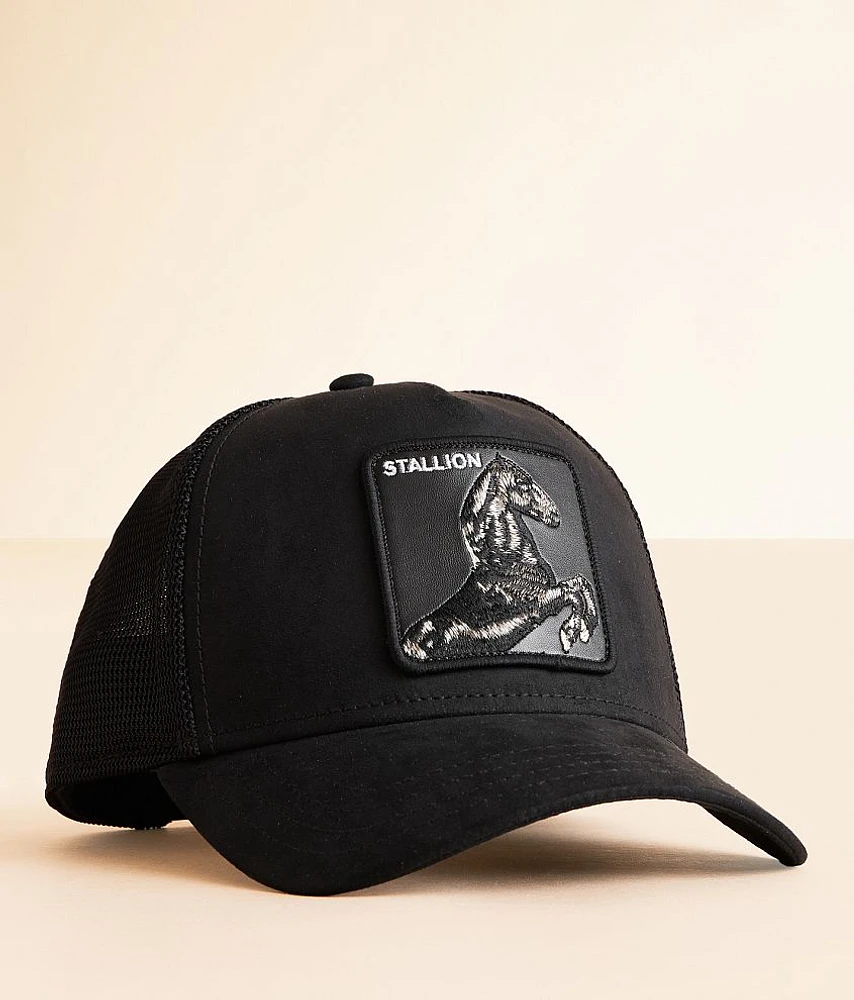 The Faux Suede Stallion Trucker Hat