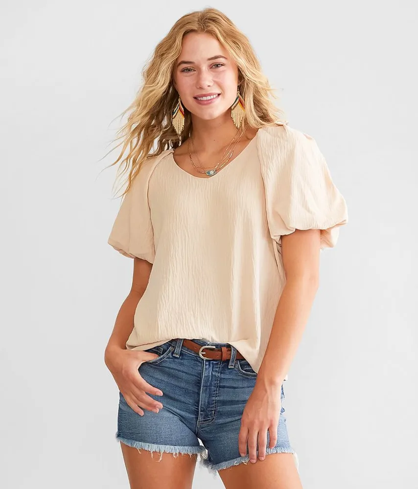 Bubble Sleeve Top