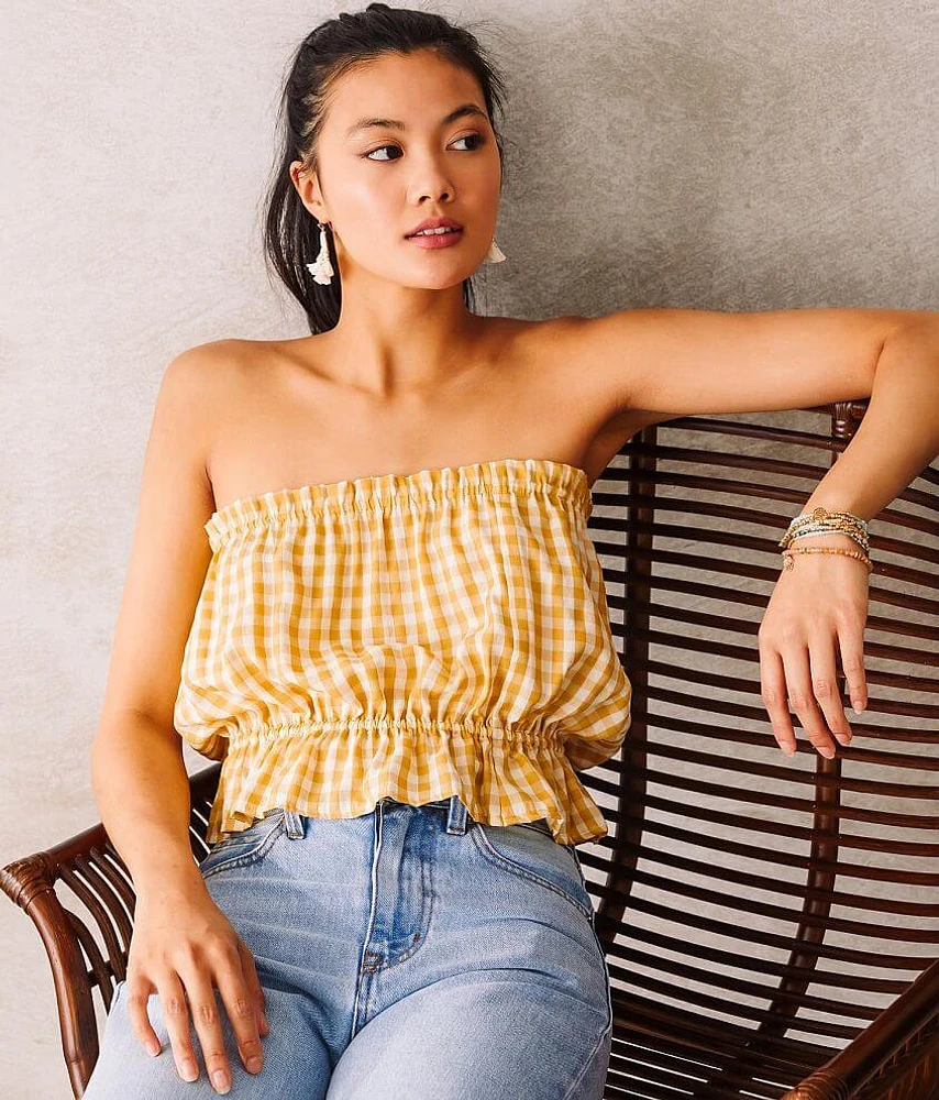 Gingham Tube Top