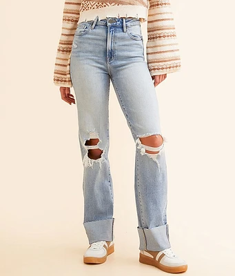 HIDDEN Ella Classic Straight Stretch Cuffed Jean