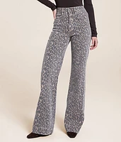 HIDDEN Happi Cheetah Flare Stretch Jean
