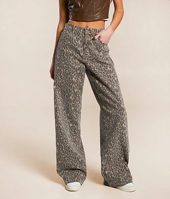 HIDDEN Alyx Cheetah Baggy Stretch Jean