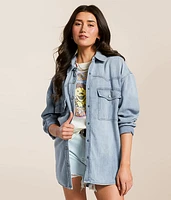 HIDDEN Washed Denim Oversized Shacket