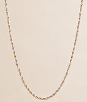BKE Two Tone Rope Chain 24" Necklace