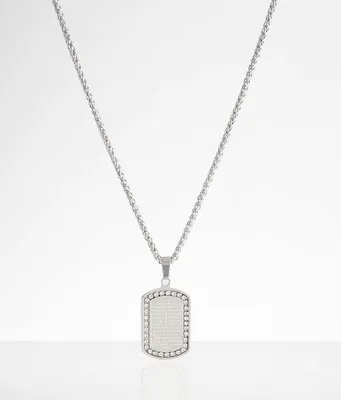 BKE Lord's Prayer Rhinestone 23" Necklace
