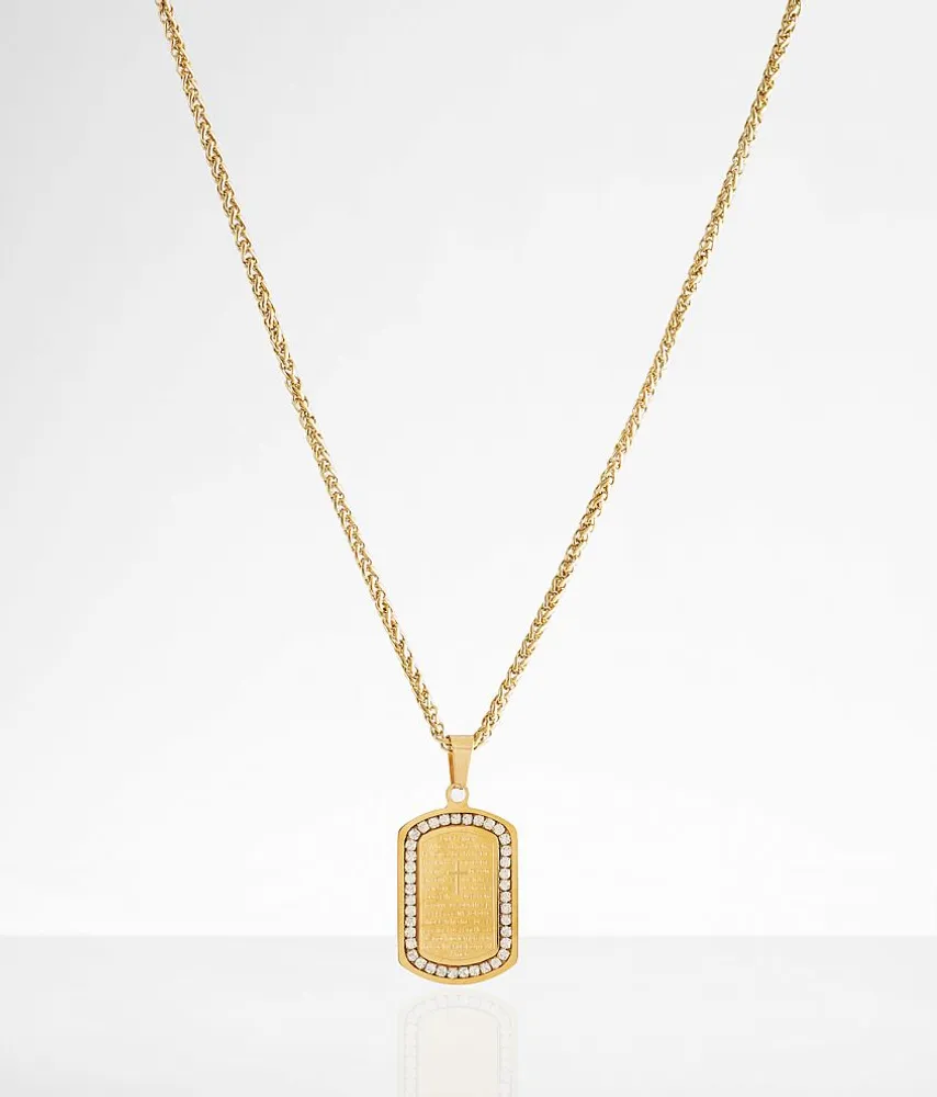 Lord's Prayer Rhinestone 23" Necklace