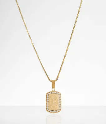 BKE Rhinestone Dog Tag 23" Necklace