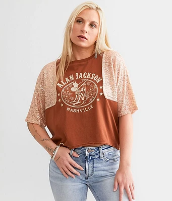 Goodie Two Sleeves Alan Jackson Nashville Cropped T-Shirt