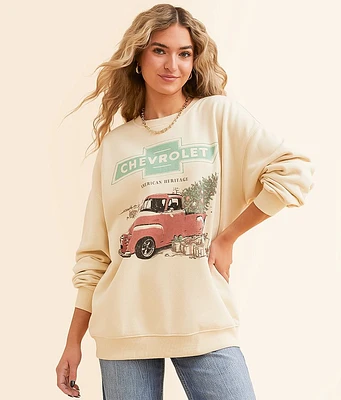 Goodie Two Sleeves Holiday Chevrolet Truck Pullover