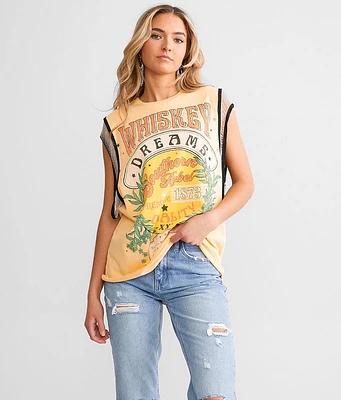 Goodie Two Sleeves Whiskey Dreams Chain Trim Tank Top