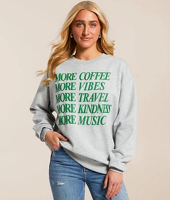 Goodie Two Sleeves More Coffee Oversized Pullover