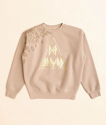 Girls - Goodie Two Sleeves Def Leppard Band Pullover