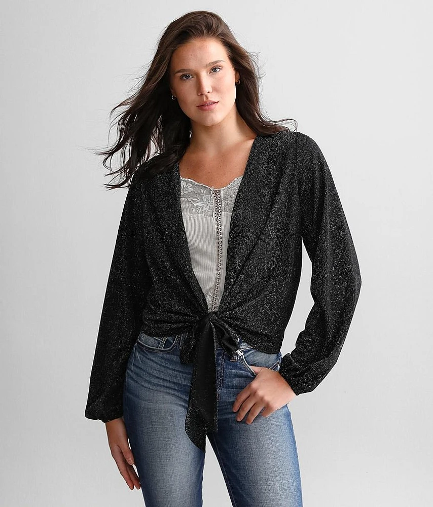 Daytrip Metallic Front Tie Top