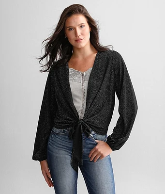 Daytrip Metallic Front Tie Top