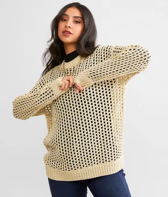 Daytrip Open Stitch Metallic Sweater