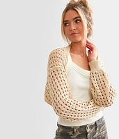 Illa Illa Open Stitch Bolero Cardigan Sweater