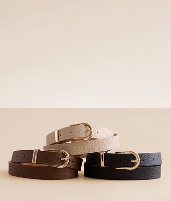 BKE 3 Pack Mixed Belt Set