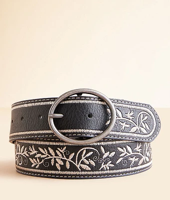 BKE Floral Embroidered Belt