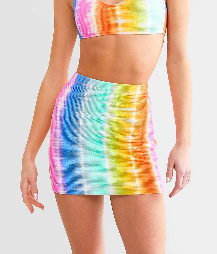 Rainbow Ombre Mini Skirt