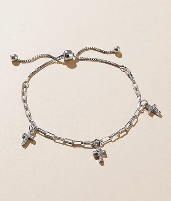 boutique by BKE Glitz Cross Bracelet