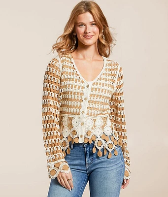 Daytrip Mixed Stitch Crochet Cardigan