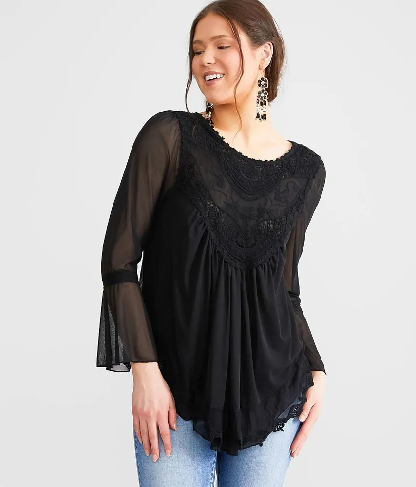 Semi-Sheer Mesh Top