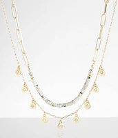 BKE 2 Pack Coin & Bead Necklace Set