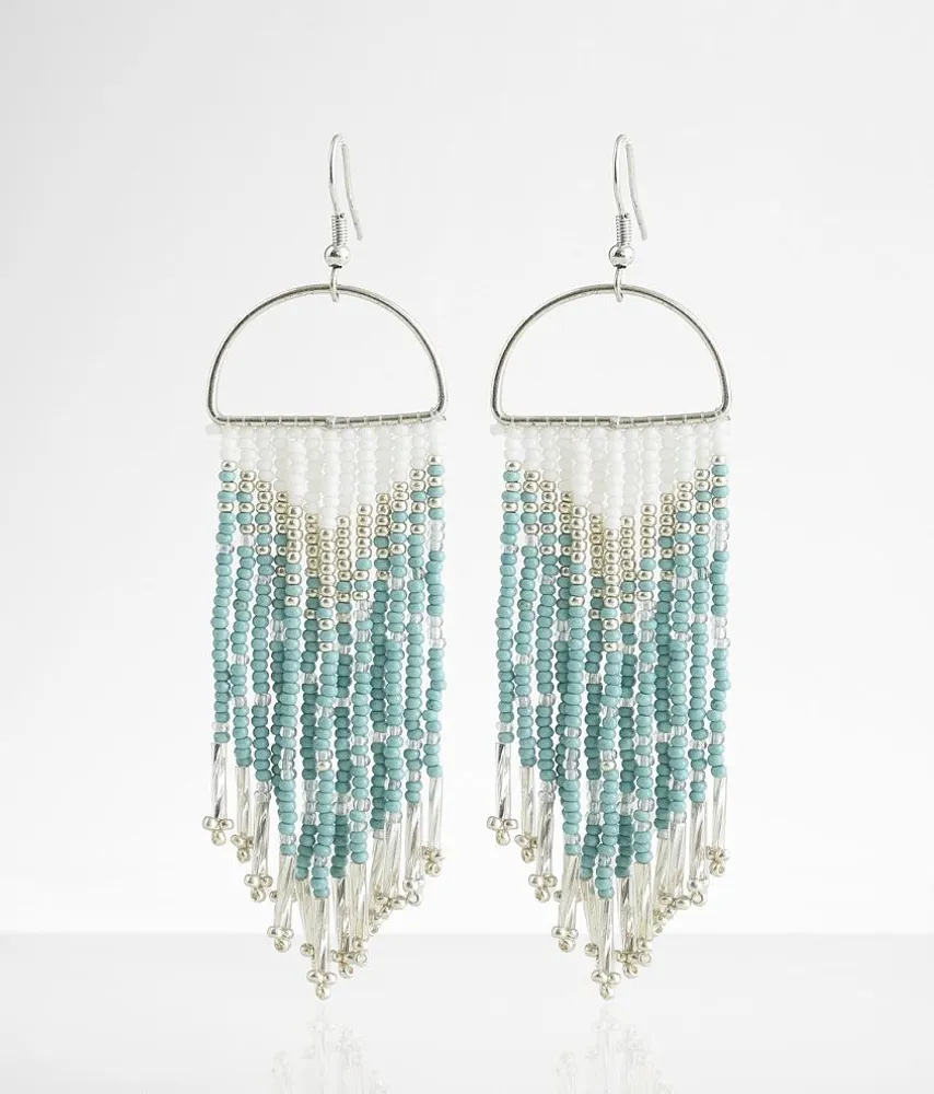 Seed Bead Fringe Earring