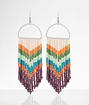 boutique by BKE Beaded Fringe Earring