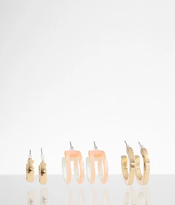 boutique by BKE 3 Pack Hoop Earring Set