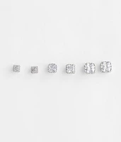 boutique by BKE 3 Pack Square Earring Set