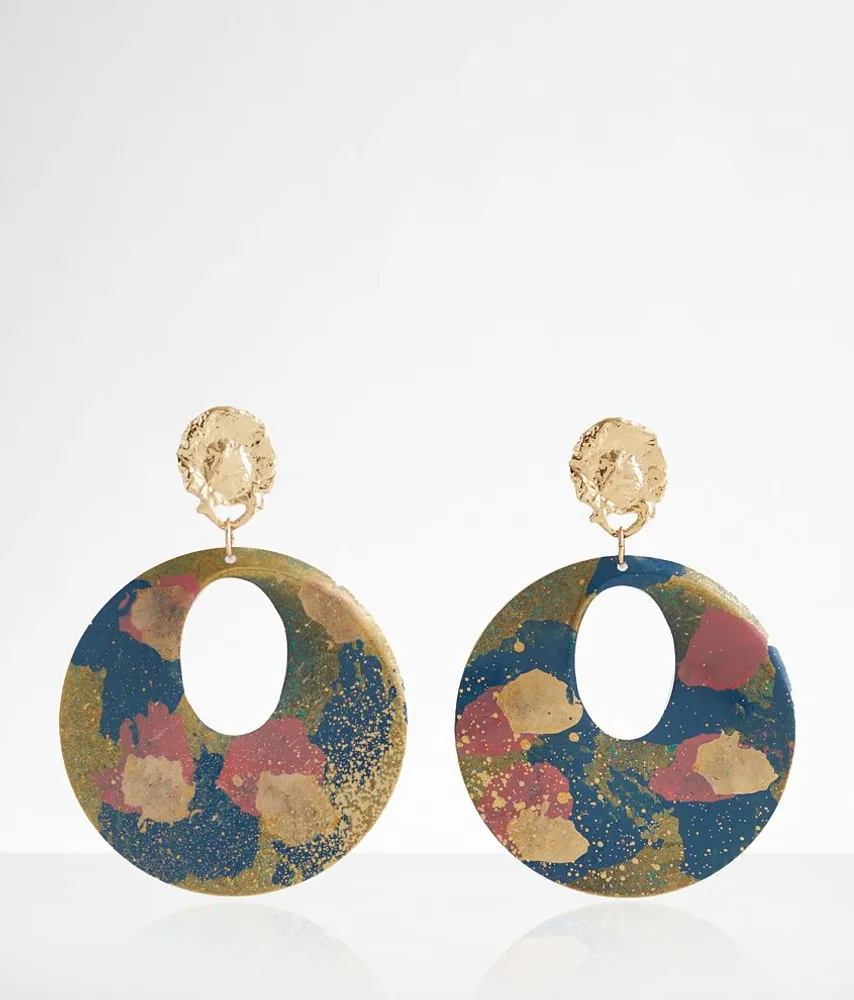 Painted Metal Earring