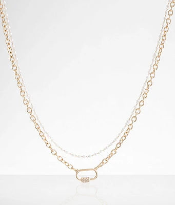 boutique by BKE Faux Pearl Tiered Necklace