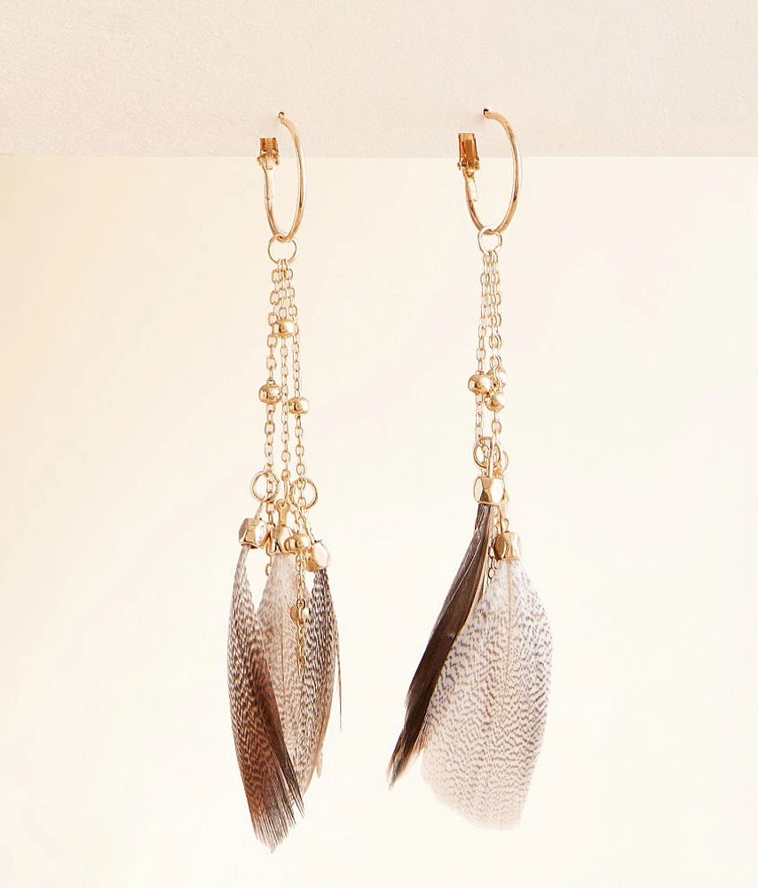 Feather Fringe Earring