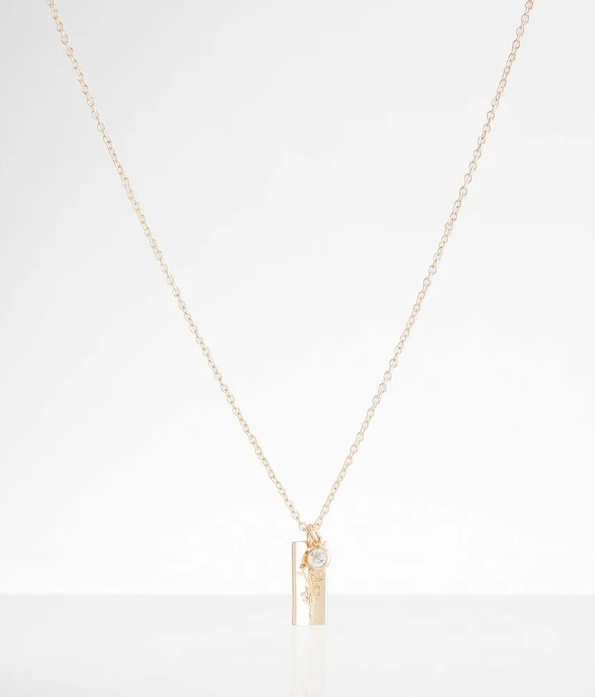 Etched Flower Necklace