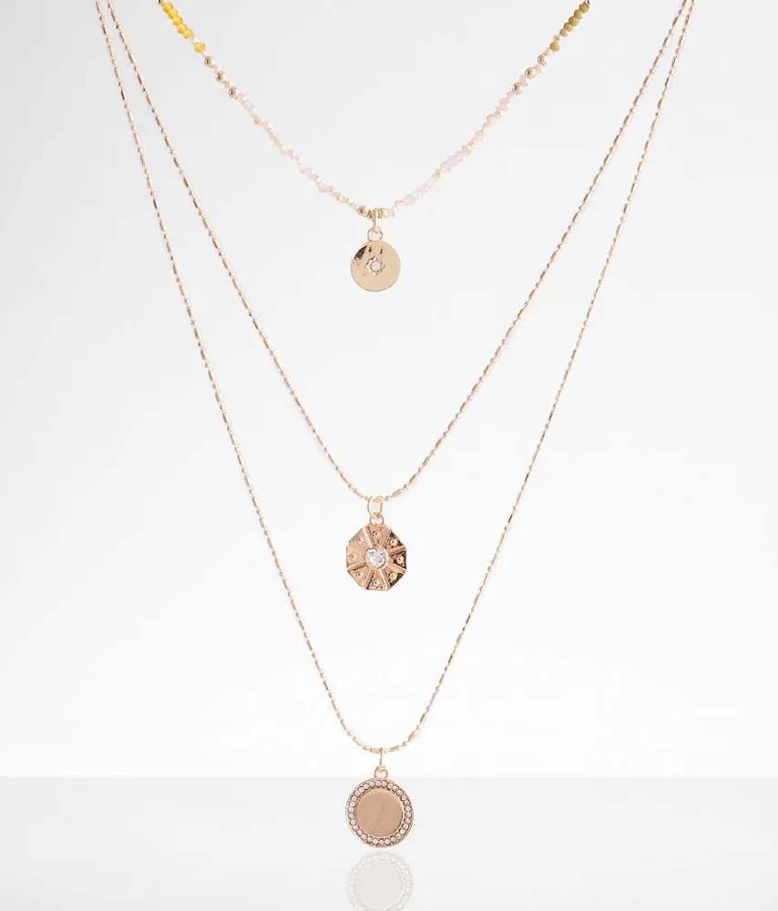 Triple Pendant Tiered Necklace