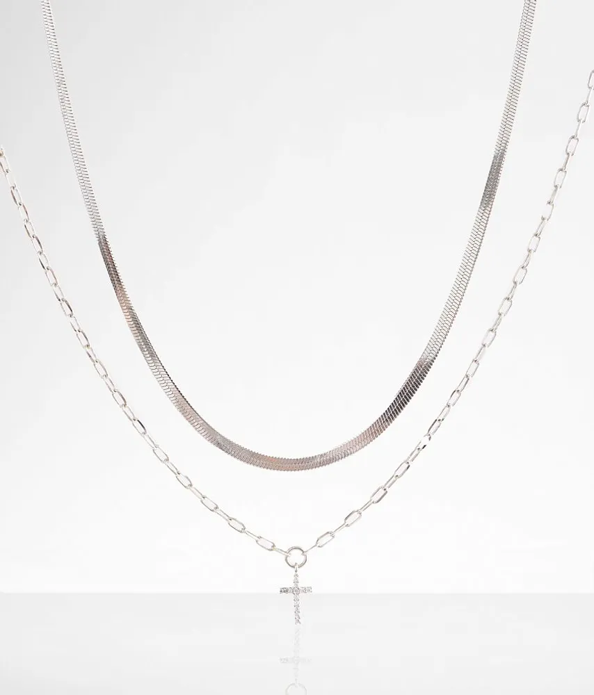 2 Pack Cross Necklace Set