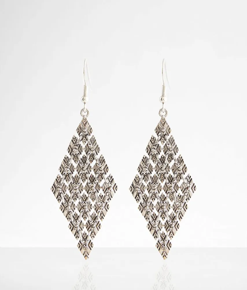 Embossed Metal Earring