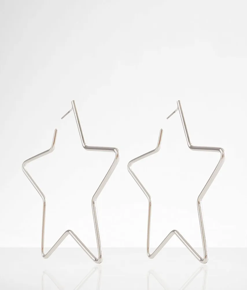 boutique by BKE Star Hoop Earring