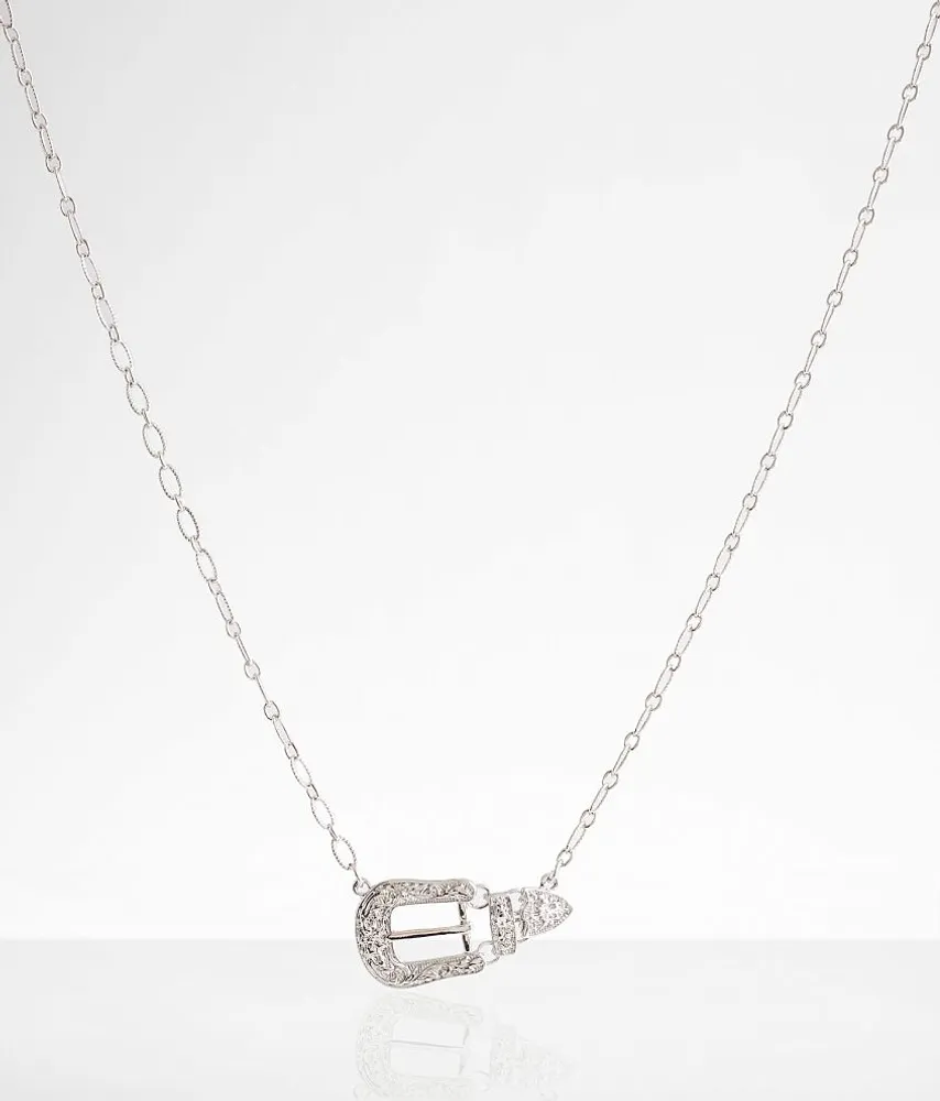 Western Buckle Pendant Necklace