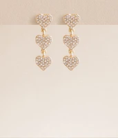 boutique by BKE Tiered Glitz Heart Earring