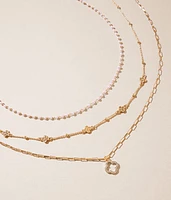 boutique by BKE 3 Pack Clover Necklace Set