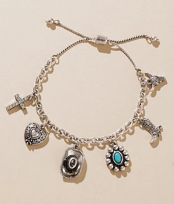 Sterling & Stitch Western Charm Slider Bracelet