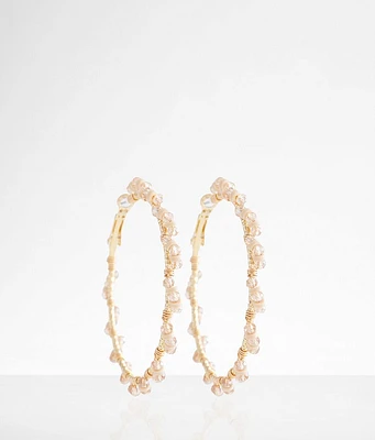 boutique by BKE Beaded Hoop Earring