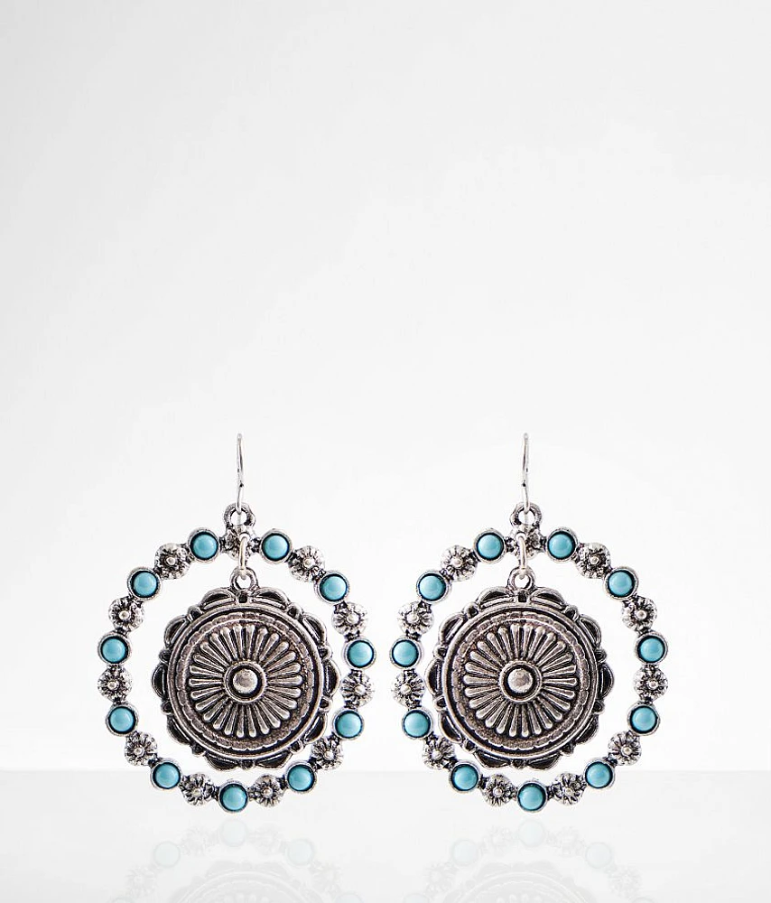 boutique by BKE Western Turquoise Drop Earring