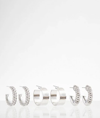 boutique by BKE 3 Pack Mixed Hoop Earring Set