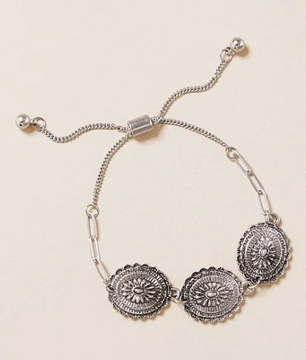 Sterling & Stitch Concho Slider Bracelet