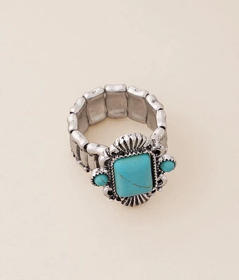 Sterling & Stitch Turquoise Stone Ring