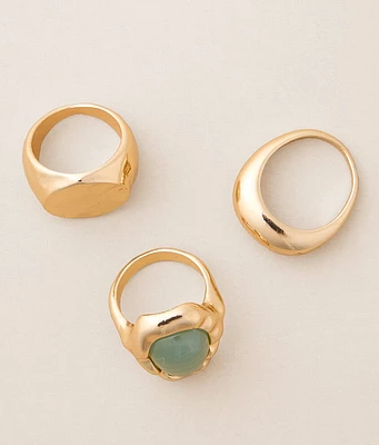 boutique by BKE 3 Pack Statement Ring Set