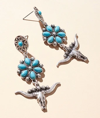 boutique by BKE Turquoise Western Earring